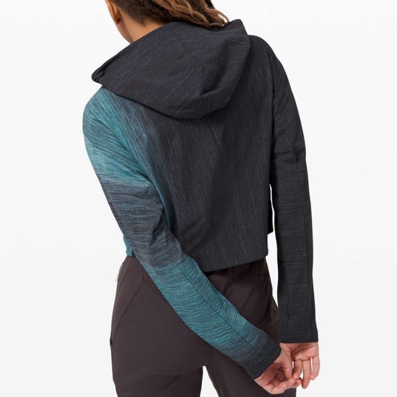 Lululemon Varsa Hoodie *lululemon lab - Aurora Glow Jacquard Black True Navy - Picture 4 of 6